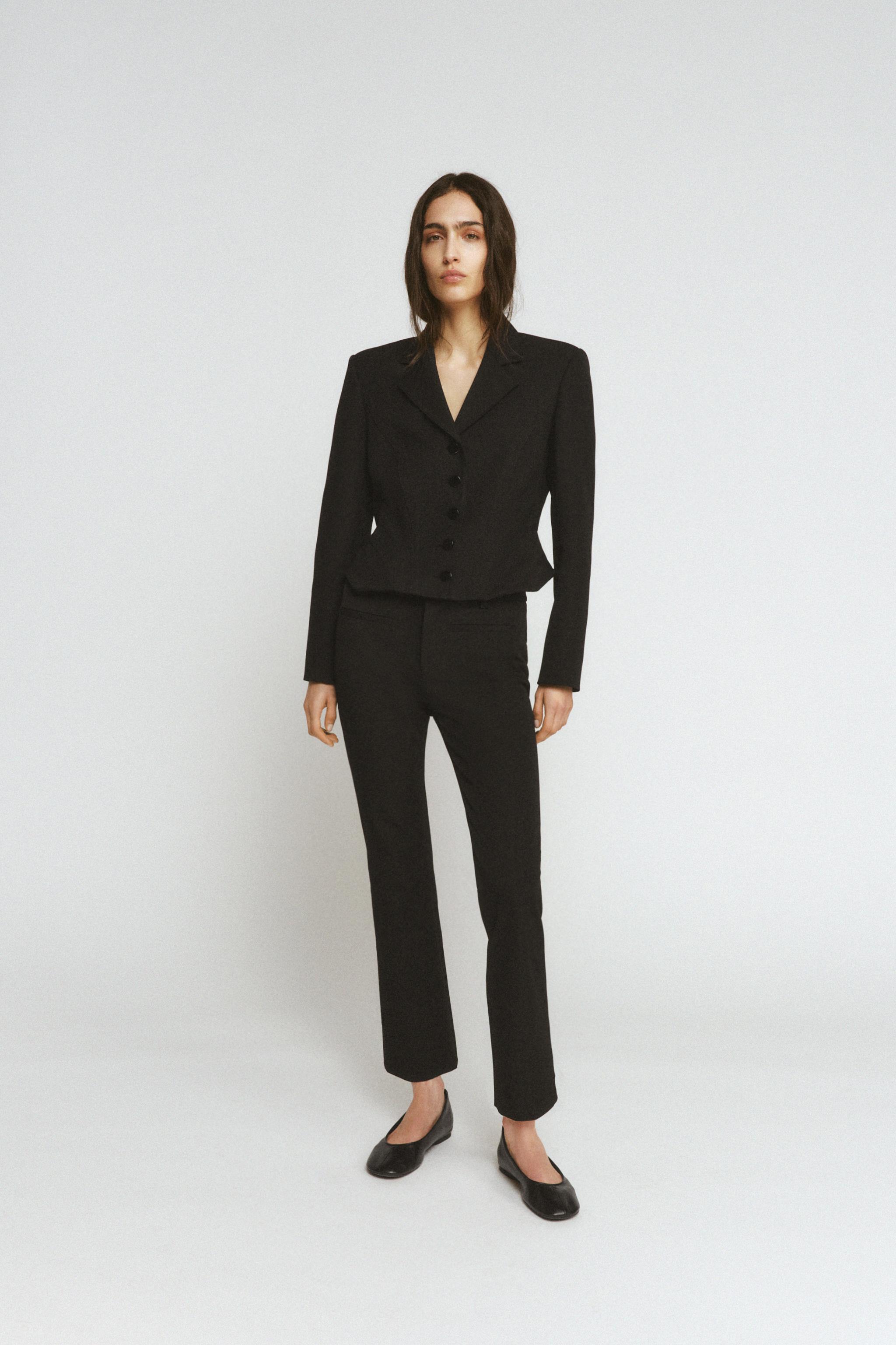 CROPPED TOPSTITCHED BLAZER ZW COLLECTION